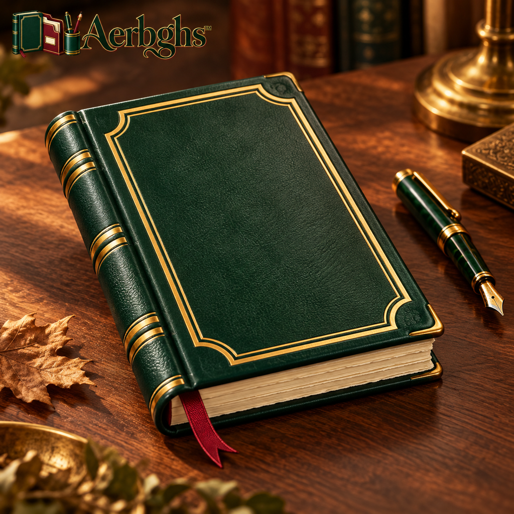 Aerbghs™ Heritage Leather Hardcover Notebook with Ribbon Marker