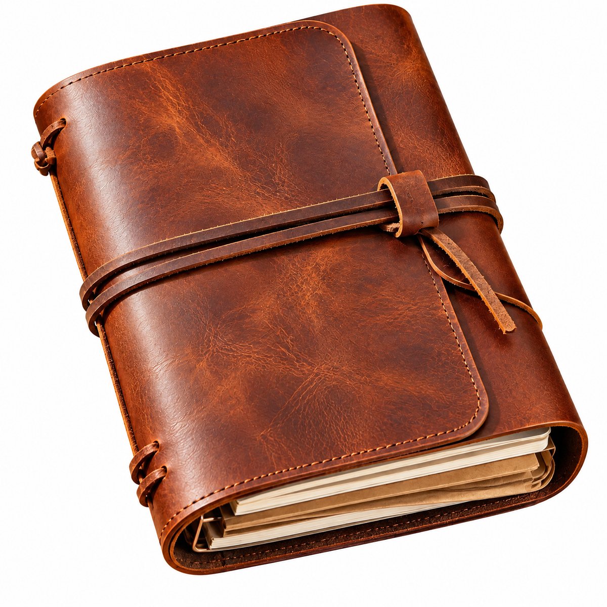 Aerbghs™ Refillable Traveler’s Journal with Wraparound Closure