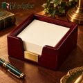 Aerbghs™ Mahogany Desktop Memo Box with Blank Note Paper